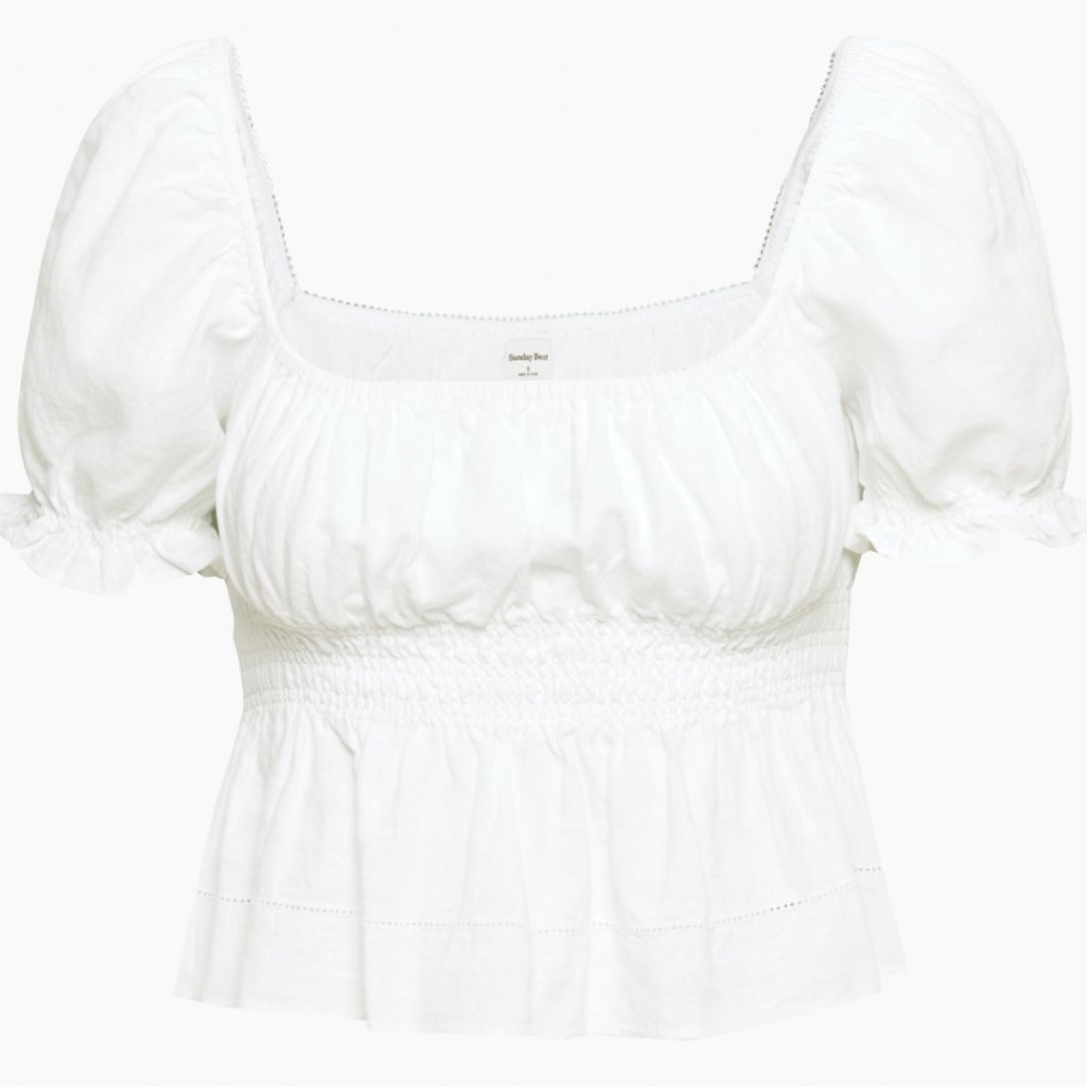 Aritzia Sunday Best Janis Linen Blouse